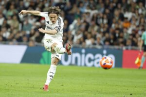 El centrocampista Luka Modric, durante un partido con Real Madrid. EFE/Blanca Millez