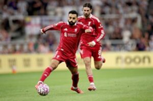 Salah, en el último partido ante el Newcastle. EFE/EPA/ADAM VAUGHAN