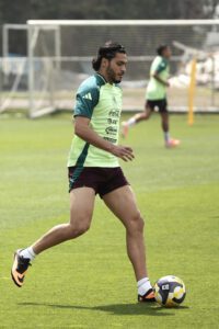 Imagen de archivo del jugador de la selección mexicana Raúl Jiménez. EFE/José Méndez