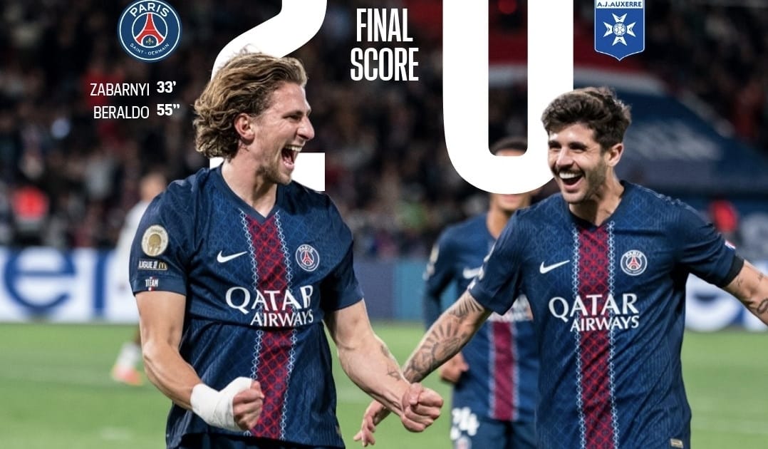 Un tanto del brasileño Beraldo sentencia el triunfo del PSG