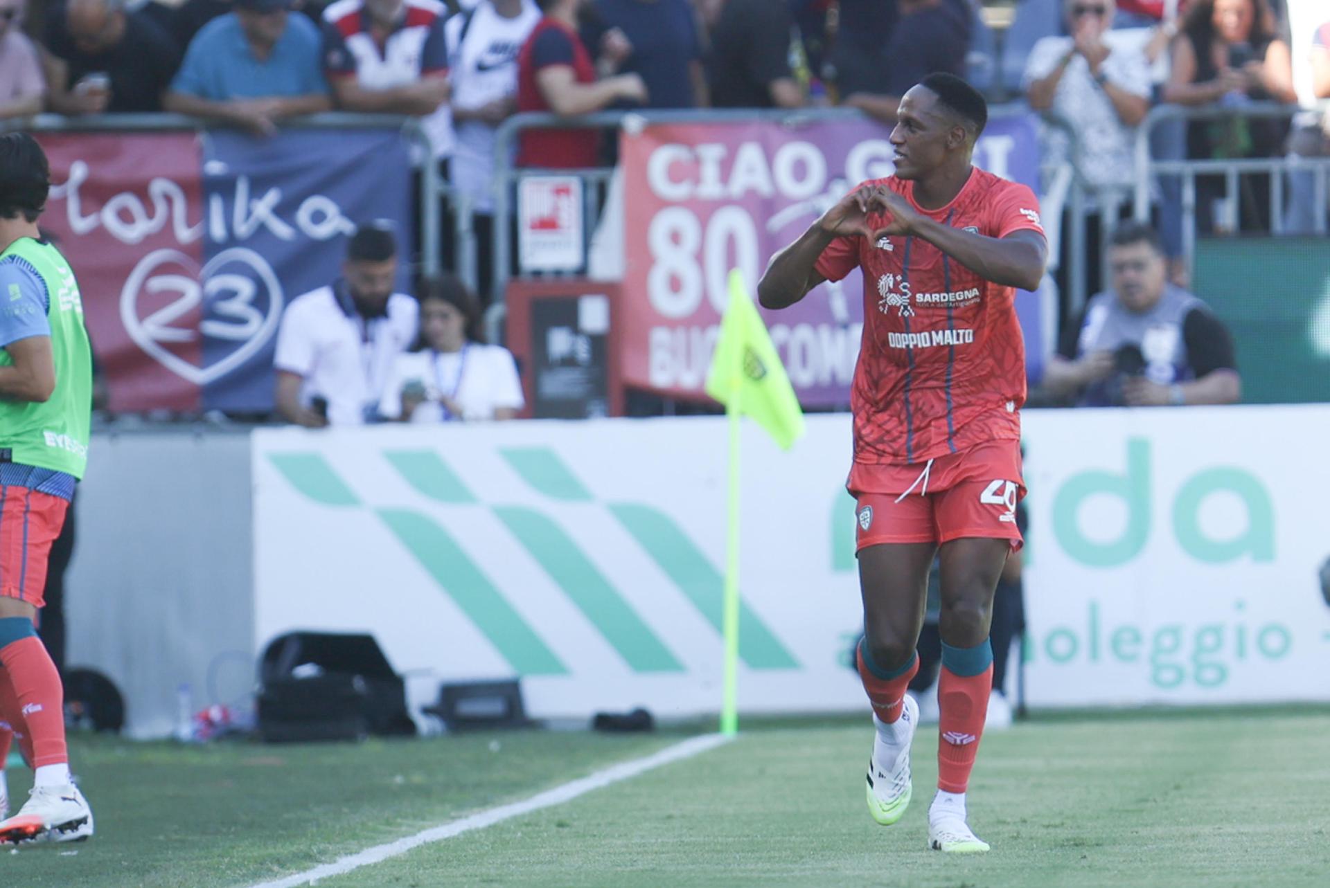 Yerri Mina, gol colombiano que comanda primera victoria del Cagliari
