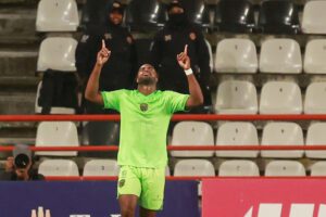 Oscar Eduardo Estupiñan de Juárez celebra un gol. Imagen de archivo. EFE/ David Martínez Pelcastre