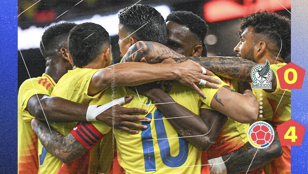 Colombia golea a México en Arlington, con James Rodríguez al mando