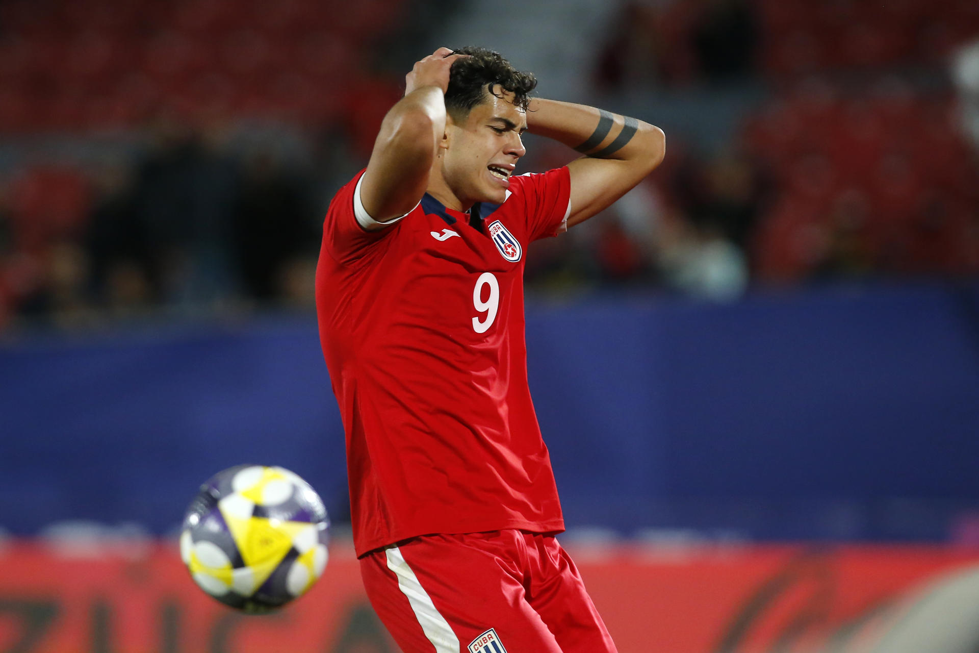 Alessio Raballo, delantero nacido en Italia de madre cubana. EFE/Esteban Garay