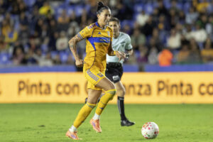 Jennifer Hermoso de Tigres controla el balón. Imagen de archivo. EFE/ Antonio Ojeda