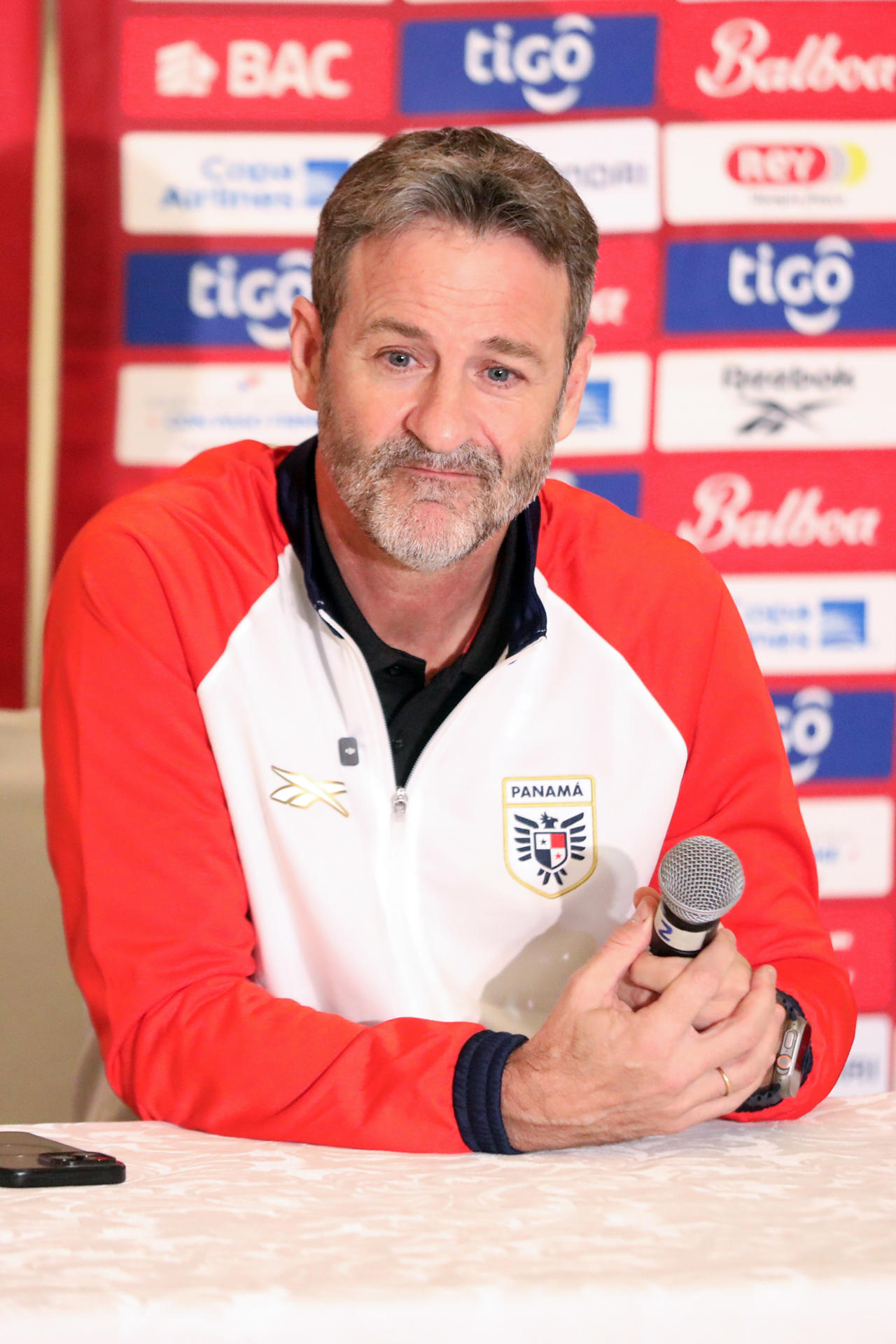 El seleccionador de Panamá, Thomas Christiansen. EFE/Fernando Ruiz
