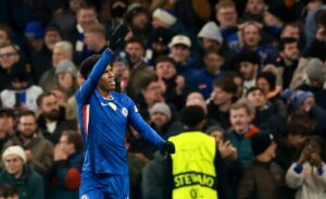 El futbolista brasileño Estevao durante el partido de la UEFA Champions League que han jugado Chelsea y Barcelona en Londres, Reino Unido. EFE/EPA/NEIL HALL