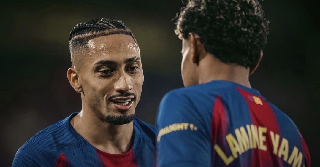 Brasileño Raphinha y español Yamal reconfirman el liderato del Barcelona en Villarreal