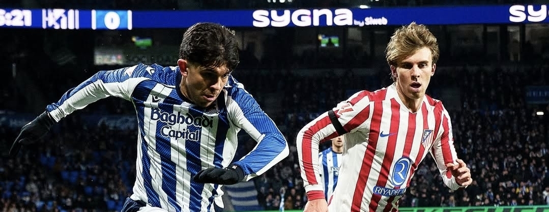 Venezolano Aramburu, titular en igualdad de la Real Sociedad ante el Atlético de Madrid