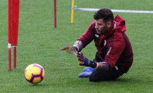Imagen de archivo del portero español Iago Herrerín. EFE/MIGUEL TOÑA
