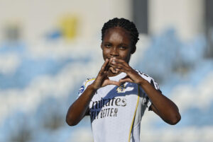 La defensa colombiana del Real Madrid C.F. Femenino, Linda Caicedo en el estadio Alfredo Di Stéfano en Madrid en foto de archivo de Sergio Pérez