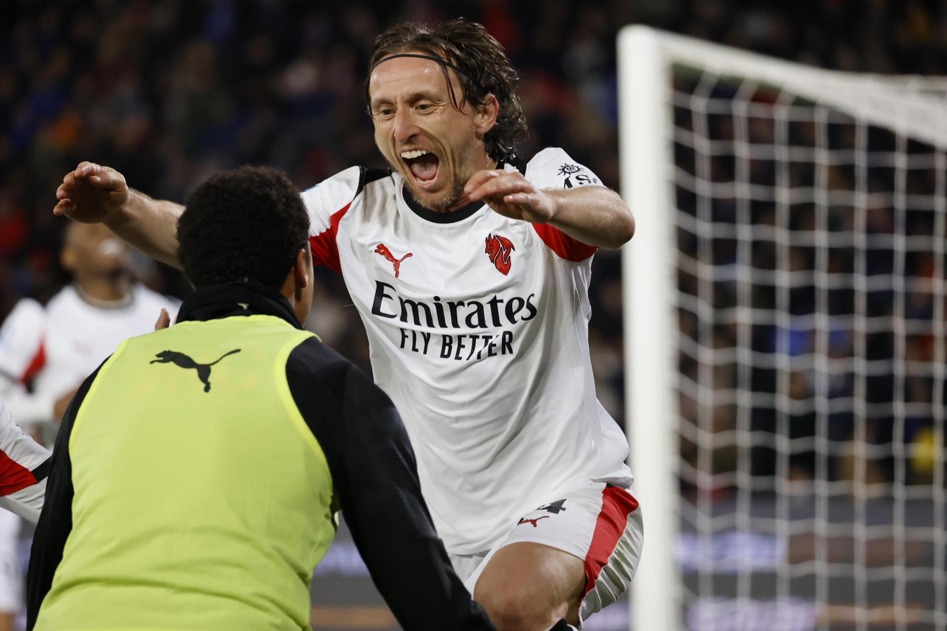 Luka Modric celebra el 1-2.. EFE/EPA/ENRICO MATTIA DEL PUNTA 