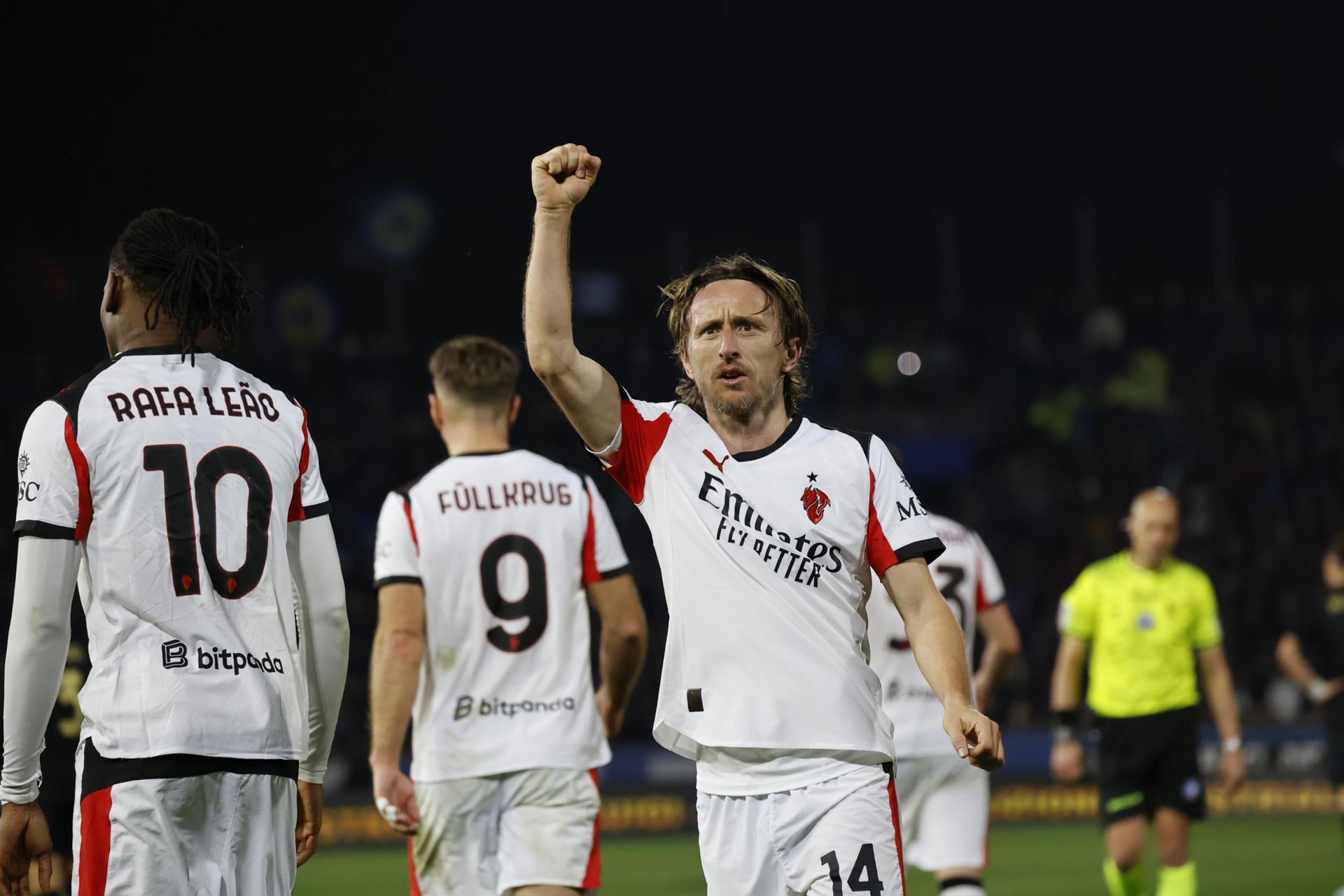 Luka Modric, tras el gol de la victoria. EFE/EPA/ENRICO MATTIA DEL PUNTA 