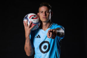 Fotografía difundida por el Minnesota United FC en su cuenta en X @MNUFC del colombiano James Rodríguez. EFE/ @MNUFC /SOLO USO EDITORIAL/ SOLO DISPONIBLE PARA ILUSTRAR LA NOTICIA QUE ACOMPAÑA (CRÉDITO OBLIGATORIO)