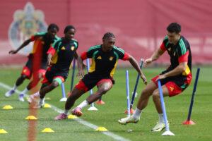 Jugadores de la selección de Jamaica participan en un entrenamiento este lunes, en la ciudad de Guadalajara (México). EFE/ Francisco Guasco