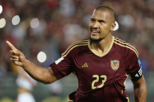 Salomón Rondón, máximo goleador de la selección de Venezuela. EFE/ Miguel Gutiérrez