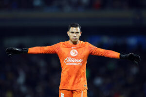 Luis Malagón de América celebra un gol en un partido en el estadio Olímpico Universitario de Ciudad de México (México). Imagen de archivo. EFE/ Sáshenka Gutiérrez