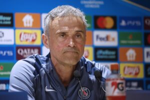 El entrenador del París Saint-Germain, Luis Enrique Martínez,. EFE/EPA/YOAN VALAT