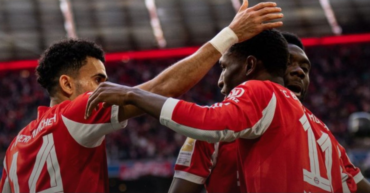 Doble asistencia del colombiano Luis Díaz y el Bayern Múnich ya es campeón en Alemania