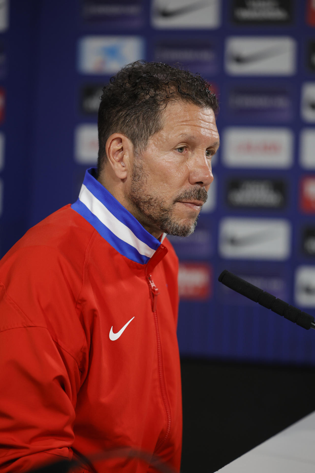 Simeone, durante la rueda de prensa.-EFE/ Zipi Aragón
