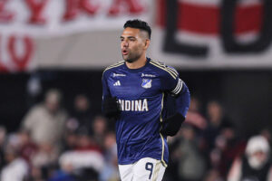 Fotografía de archivo del 9 de julio de 2024 que muestra a Radamel Falcao García de Millonarios durante un partido, en Buenos Aires (Argentina). EFE/STR/ ARCHIVO