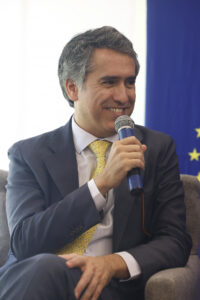 El embajador de la Unión Europea en México, Francisco André habla durante una rueda de prensa en Ciudad de México (México). Imagen de archivo. EFE/ Sáshenka Gutiérrez