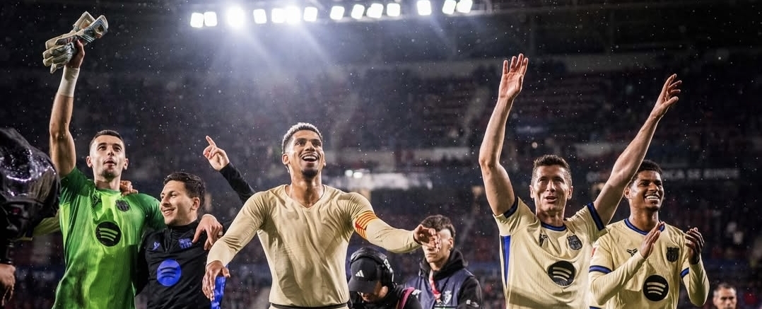 Barcelona se pone a un paso del bicampeonato de La Liga, tras ganar en Osasuna