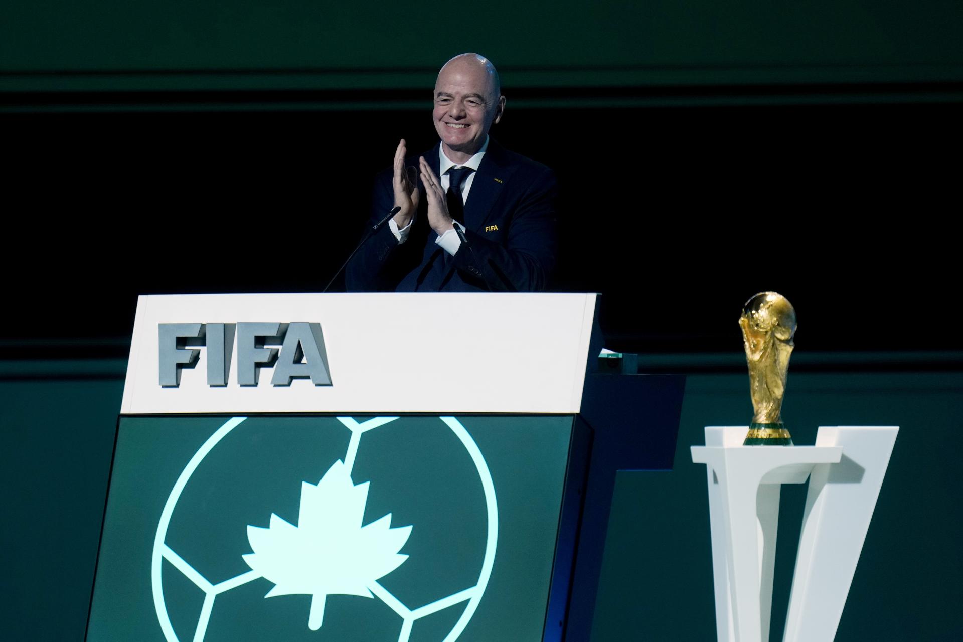Gianni Infantino, en el Congreso de la FIFA en Vancouver. EFE/EPA/BOB FRID 