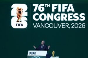 Gianni Infantino, en el Congreso de la FIFA en Vancouver. EFE/EPA/BOB FRID
