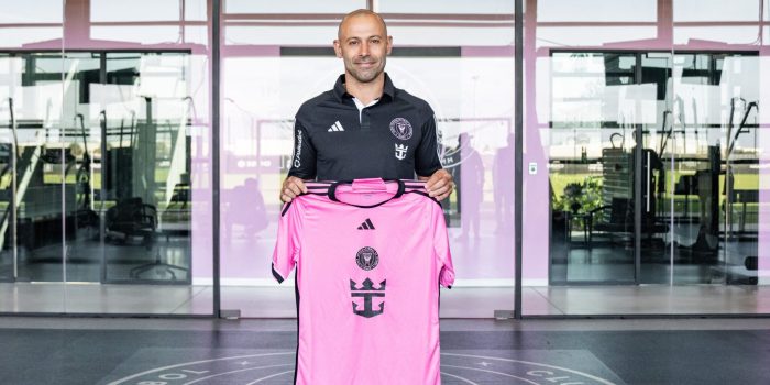 Alt. Argentino Mascherano llegó a Miami y se encontró con sus excompañeros