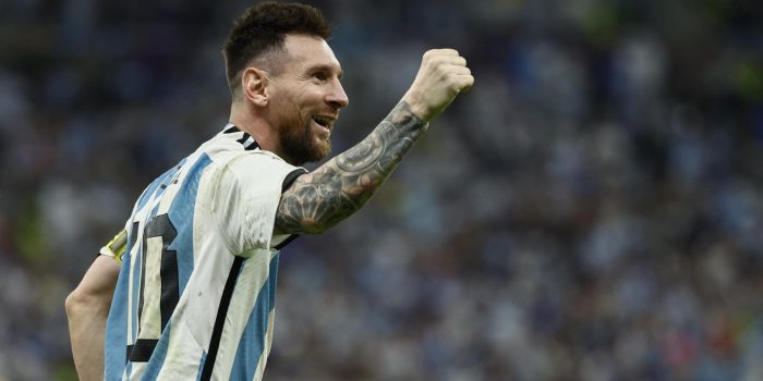 Lionel Messi, de Argentina celebra durante un partido de su selección, en una fotografía de archivo. EFE/ Rodrigo Jiménez