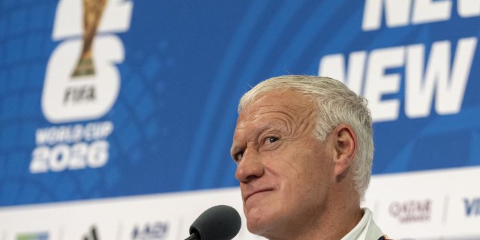 El seleccionador de fútbol de Francia, Didier Deschamps, durante una rueda de prensa celebrada este lunes, para hablar de su estreno en el Mundial 2026 ante la selección de Senegal. EFE/Ángel Colmenares