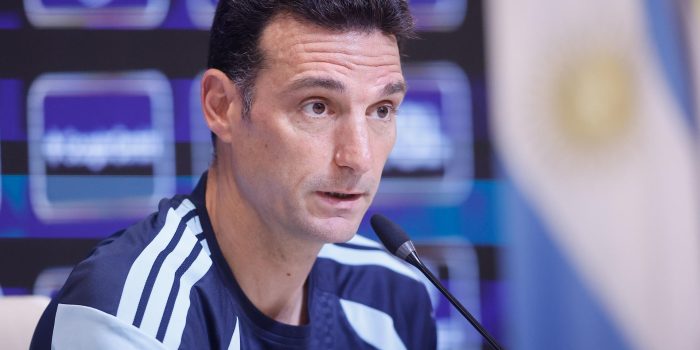 El entrenador de la selección argentina de fútbol, Lionel Scaloni, uno de los posibles candidatos al banquillo del Real Madrid. EFE/ Juan Ignacio Roncoroni