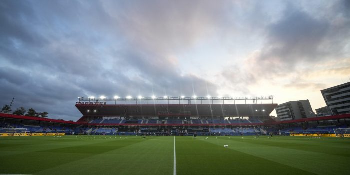 Estadio Johan Cruyff, con un aforo de 6.000 espectadores, donde el Barcelona y el Valencia cerrarán este domingo la cuarta jornada de LaLiga EA Sports. EFE/Alejandro García