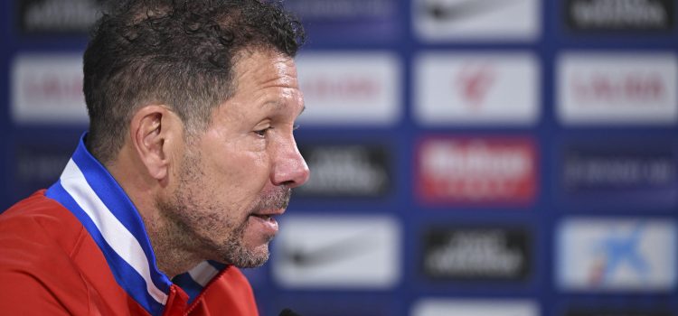 Simeone, en la rueda de prensa. EFE/ Fernando Villar