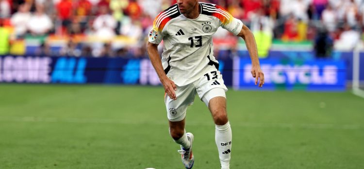 Thomas Müller durante el partido de cuartos de final de la Eurocopa 2024 que enfrentó a España y a Alemania. EFE/EPA/FRIEDEMANN VOGEL
