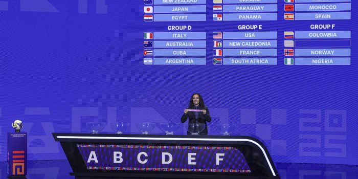 El exfutbolista argentino Juan Pablo Sorín participa en el sorteo de la fase de grupos de la Copa Mundial Sub-20 de la FIFA. EFE/Rafael Arancibia