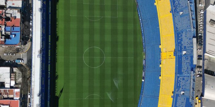 Fotografía aérea que muestra este viernes el estadio la Bombonera, que acogerá el 21 de septiembre el superclásico del fútbol argentino entre Boca Juniors y River Plate. EFE/Juan Ignacio Roncoroni