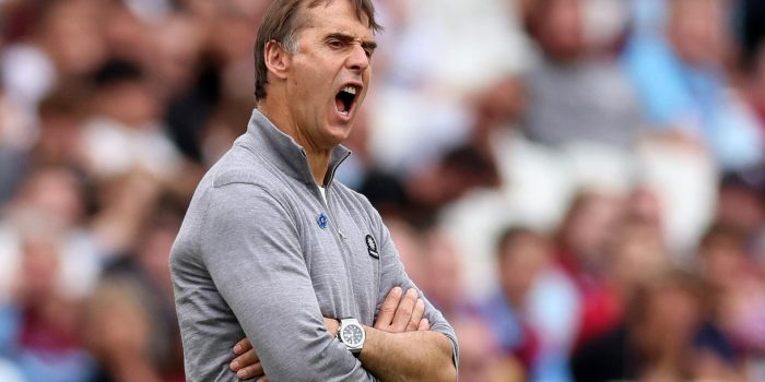 El entrenador del West Ham Julen Lopetegui durante el partido de la Premier League que han jugado West Ham United y Chelsea en Londres. EFE/EPA/ANDY RAIN