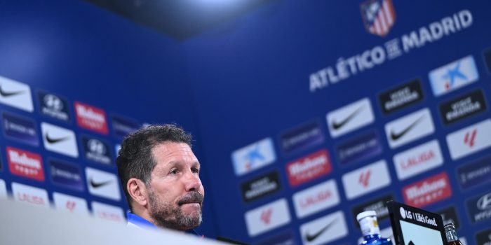 Simeone, en la rueda de prensa de este viernes. EFE/ Fernando Villar