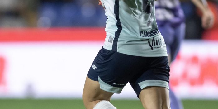 Charlyn Corral de Pachuca femenil celebra un gol. Imagen de archivo. EFE/Miguel Sierra