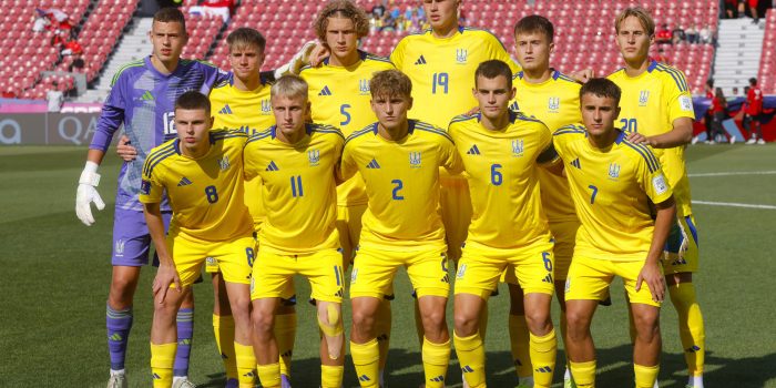 Selección de Ucrania Sub-20 que compite en el Mundial de la categoría en Chile. EFE/Esteban Garay