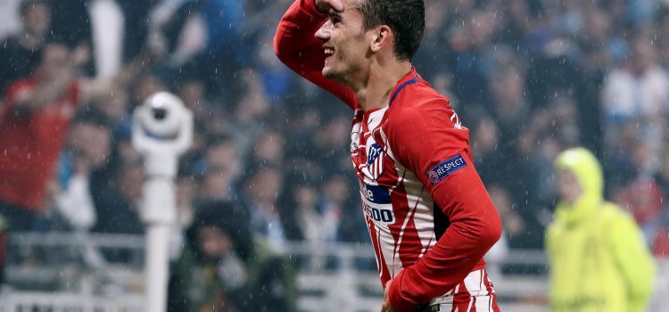 Griezmann celebra un gol ante el Marsella en la final de la Liga Europa en Lyon. EFE/Mariscal
