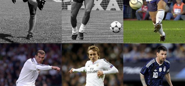 Combo de fotografías de archivo que muestra al brasileño Pelé (i-arriba), el argentino Mario Alberto Kempes (c-arriba), al argentino Diego Armando Maradona (d-arriba), el francés Zinedine Zidane (i-abajo), al croata Luka Modrić (c-abajo) y al argentino Lionel Messi. El dorsal 10 posee en el fútbol una mística única por cuenta de las leyendas que han portado dicha camiseta. EFE/ JGB/ Kote Rodrigo/ Rodrigo Jiménez/ Adán González