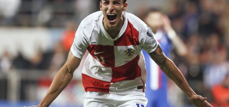 Peter Musa celebra un el gol ante Islas Feroe durante el partido de fase de clasificación del Mundial de 2026. EFE/EPA/ANTONIO BAT