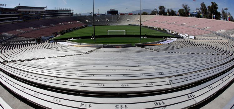 Fotografía del estadio Rose Bowl de la ciudad estadounidense de Pasadena, elegida este sábado por la FIFA como una de las sedes que albergarán en 2025 la primera edición del Mundial de Clubes. EFE/Juan Carlos Cárdenas