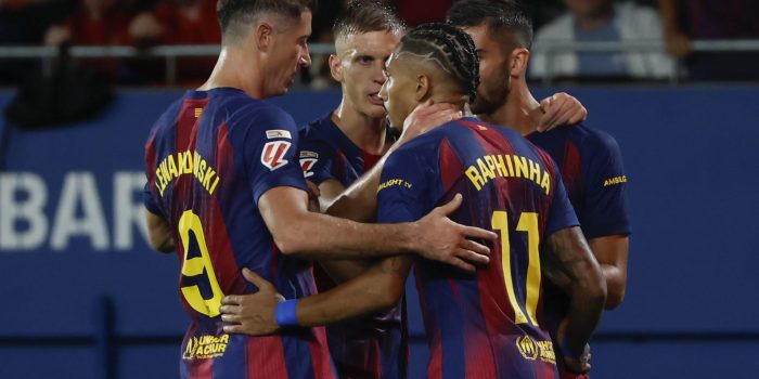 alt El Barca con el brasileño Raphinha como capitán se acomoda en la tabla