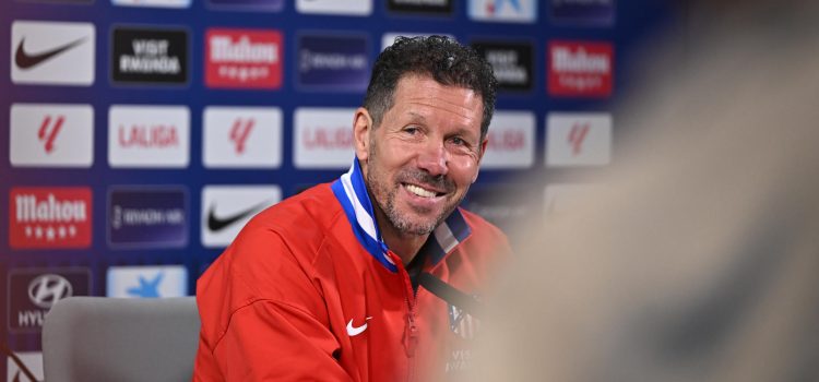 Simeone, en la rueda de prensa. EFE/ Fernando Villar