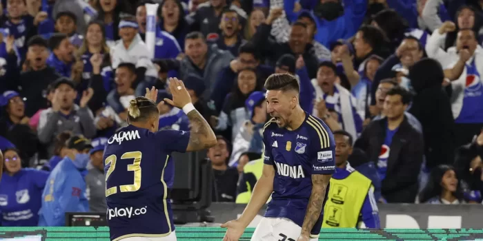 Santiago Giordana y su primer partido en la Copa Libertadores con Millonarios