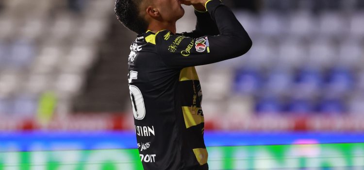 Christian Hernando Rivera de Pachuca celebra un gol durante un partido de la Liga MX en el estadio Hidalgo, en Pachuca (México). EFE /David Martínez Pelcastre